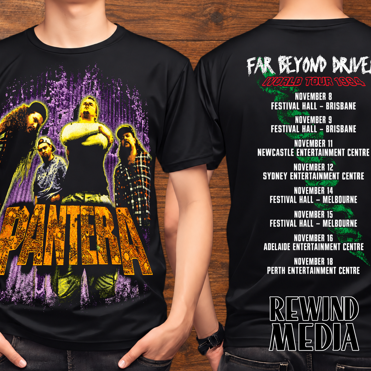 Pantera 1994 Far Beyond Driven Australia Tour T-Shirt